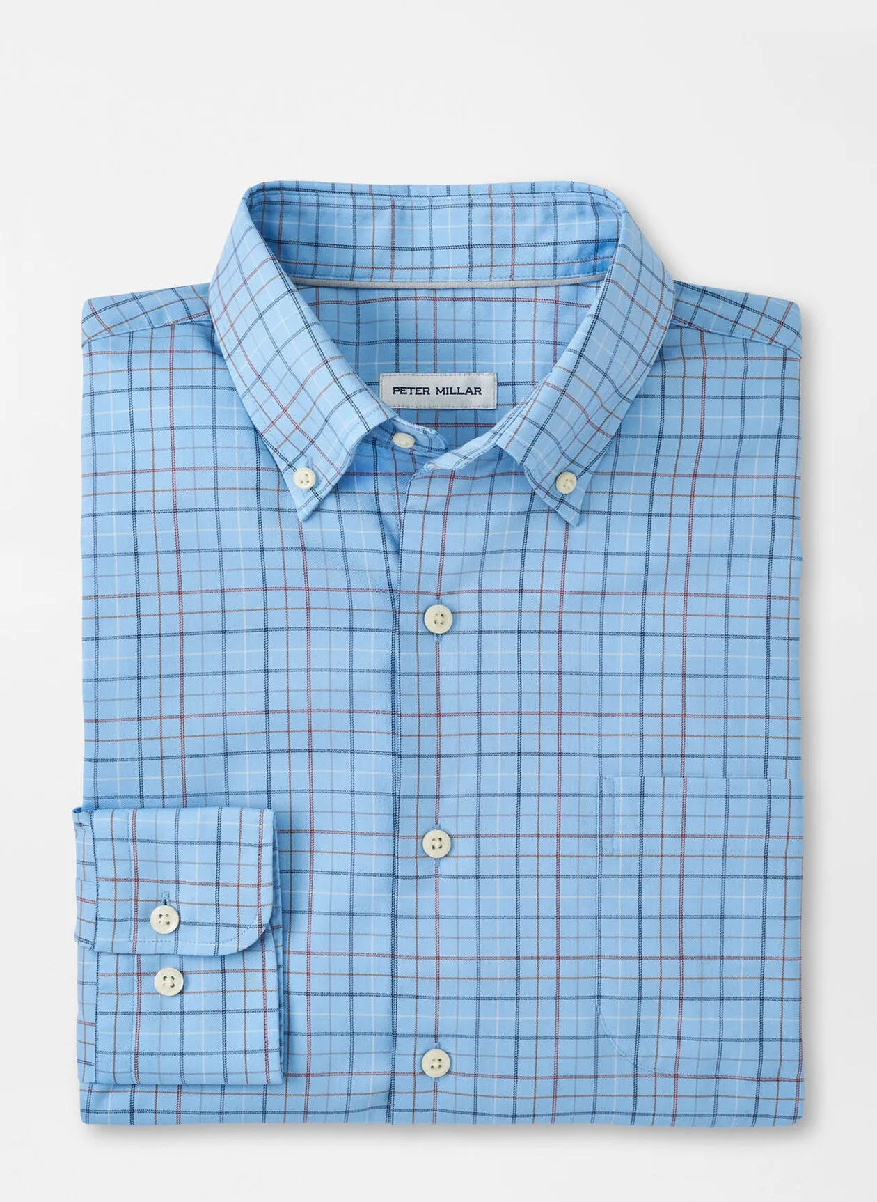 Sydney Crown Lite Cotton-Stretch Sport Shirt by Peter Millar - Cottage Blue