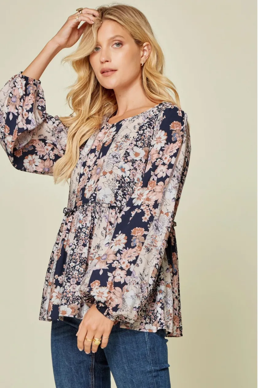 Take Me Out Blouse - Navy