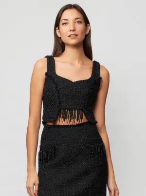 Tia Tweed Crop Top