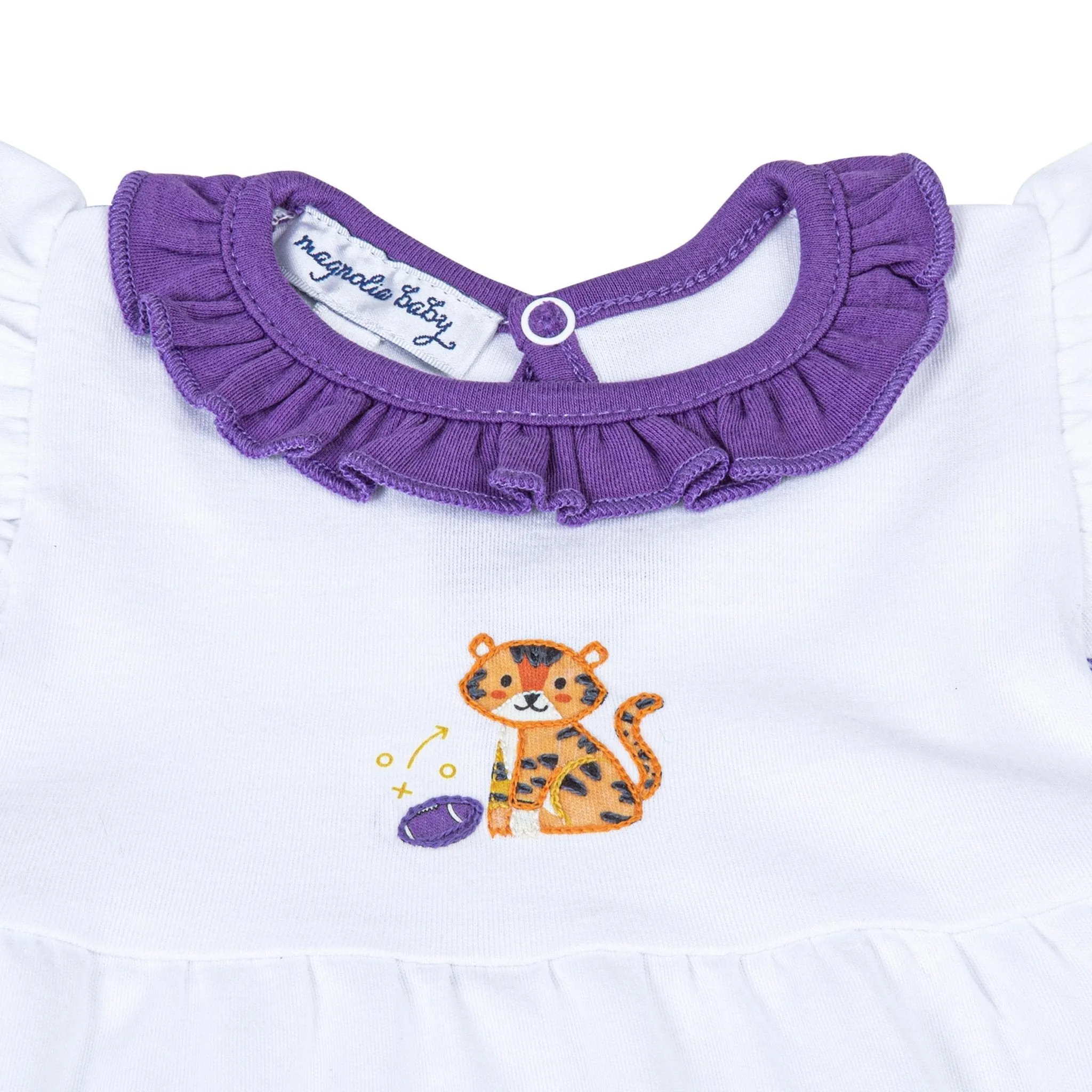 Tiger Pride Embroidered Dress - Purple Gold