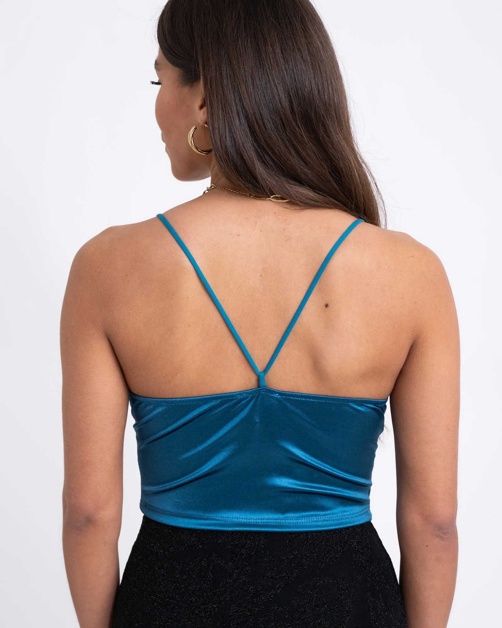 TILTIL Nora Satin Bra Petrol One Size