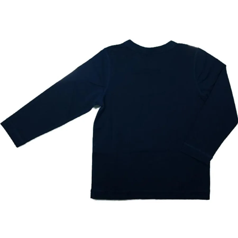 Tom & Teddy Boys Rash Tops Long Sleeves SDBLS-J- Deep Blue