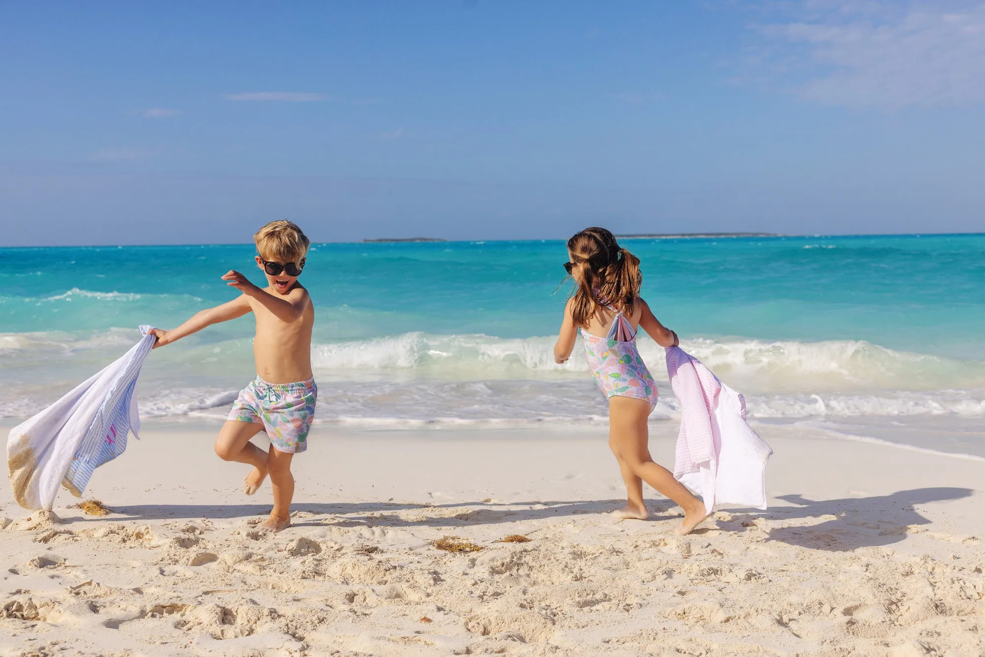 Tortola Trunks - Happy in Harbour Island with Buckhead Blue Stork