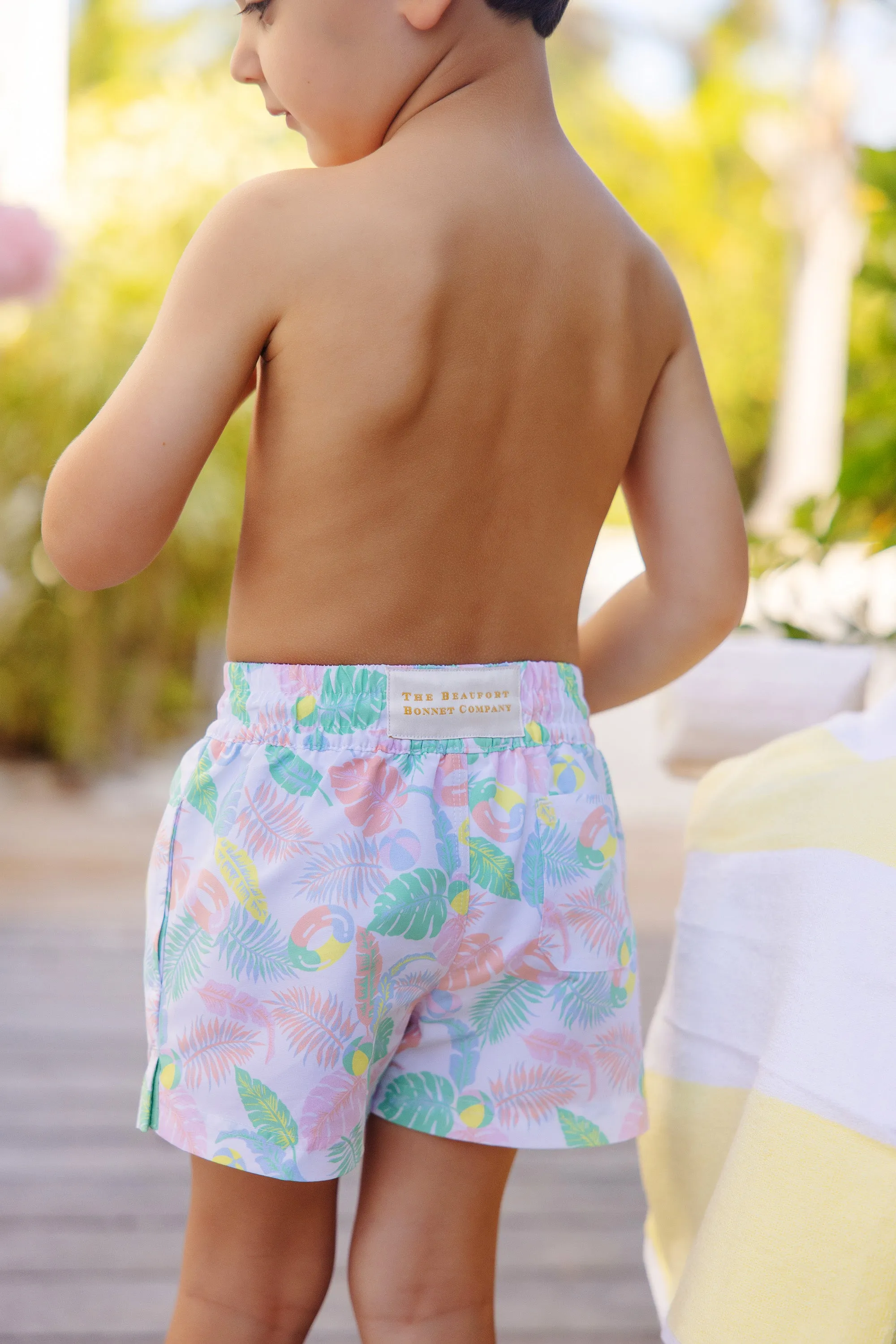 Tortola Trunks - Happy in Harbour Island with Buckhead Blue Stork