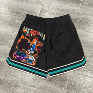 Trendy Printed Casual Mesh Sports Shorts