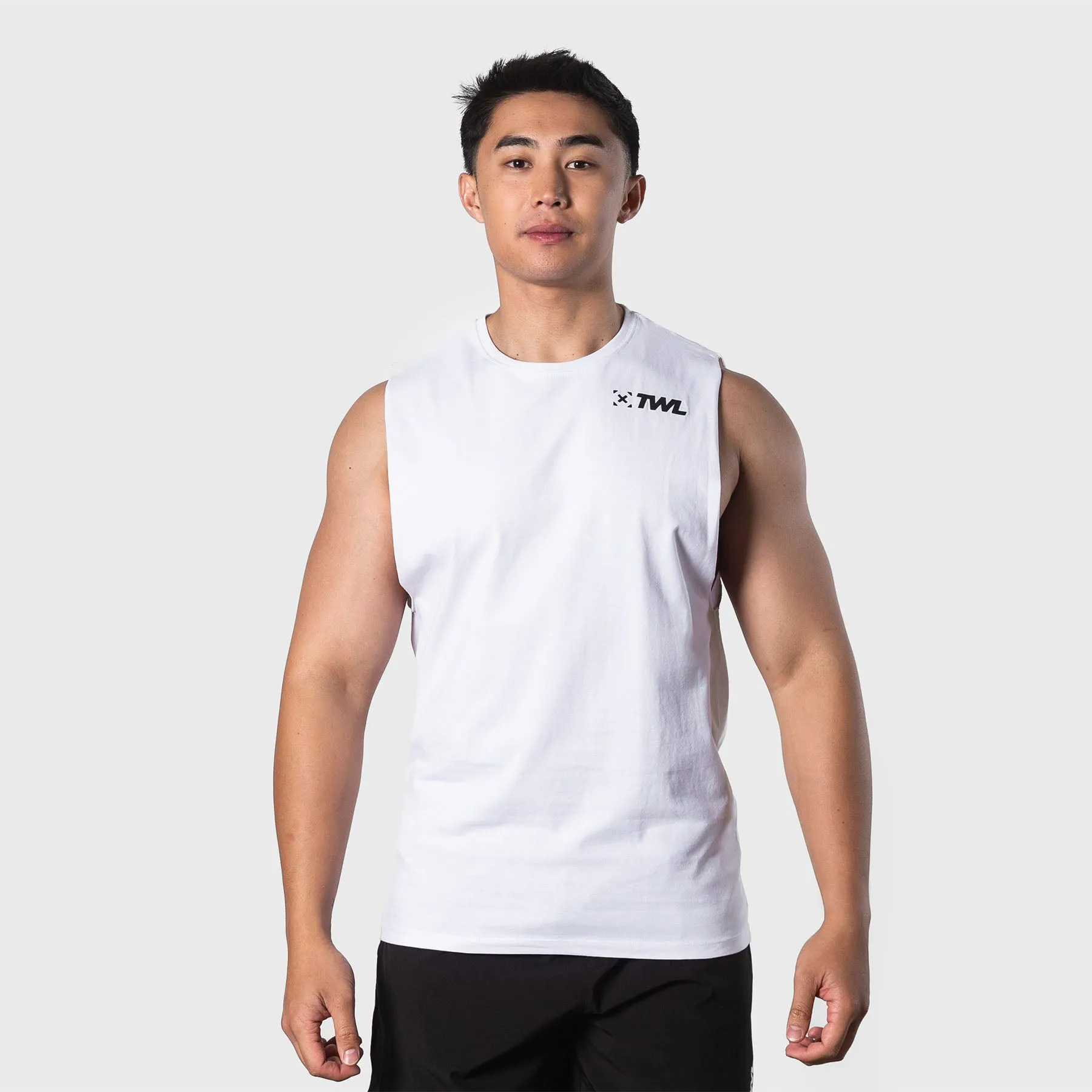 TWL - MEN'S EVERYDAY MUSCLE TANK SL - WHITE/BLACK