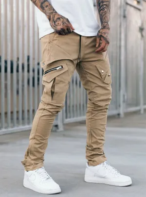 Utility Cargo Pants V11 in Beige