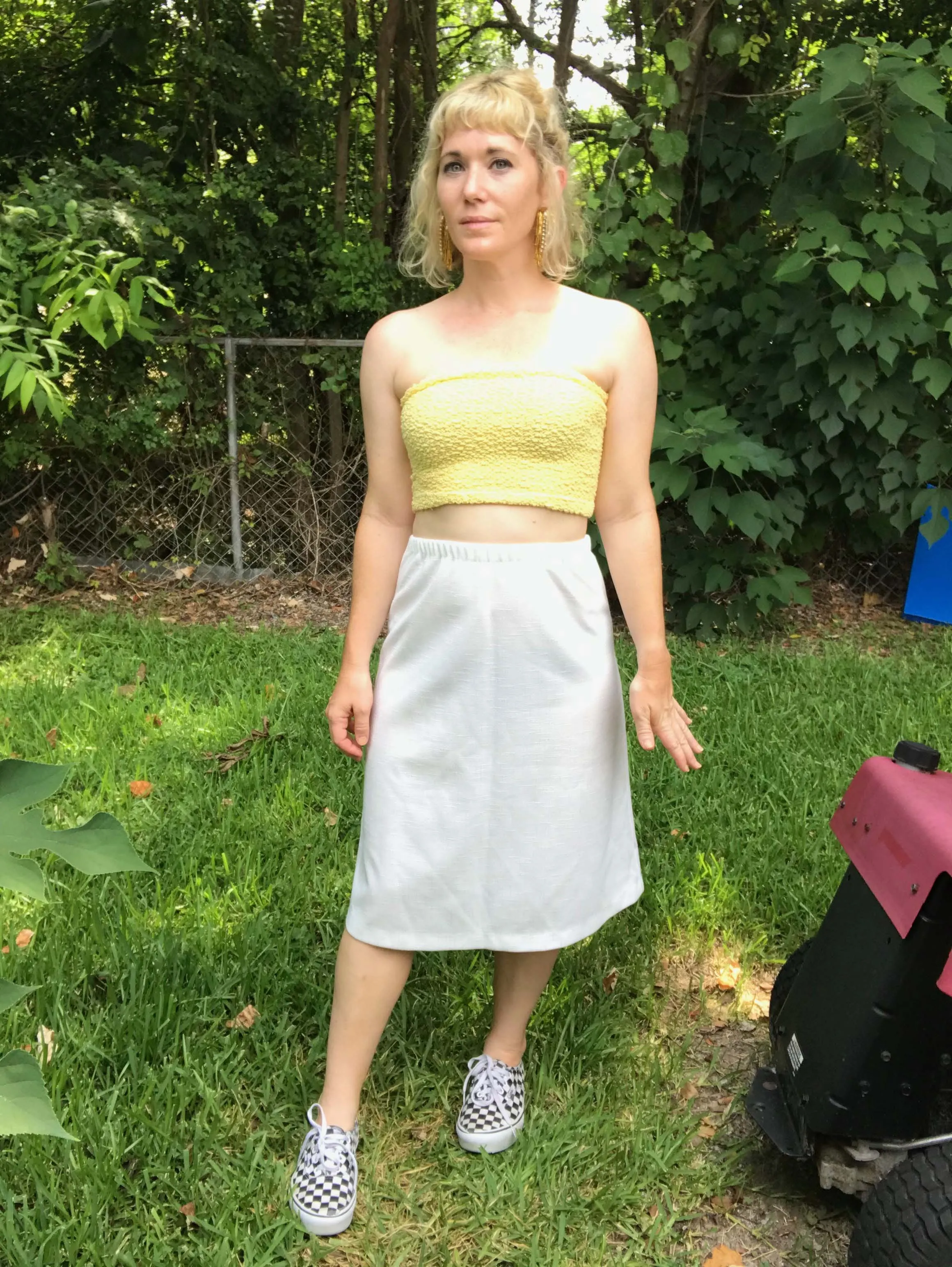 Vintage 90s | No Boundaries Yellow Tube Top Bra Top Bralette Crop Top | One Size