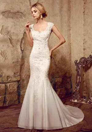 Vintage Style Fit and Flare Lace Mermaid Dress | HL1016