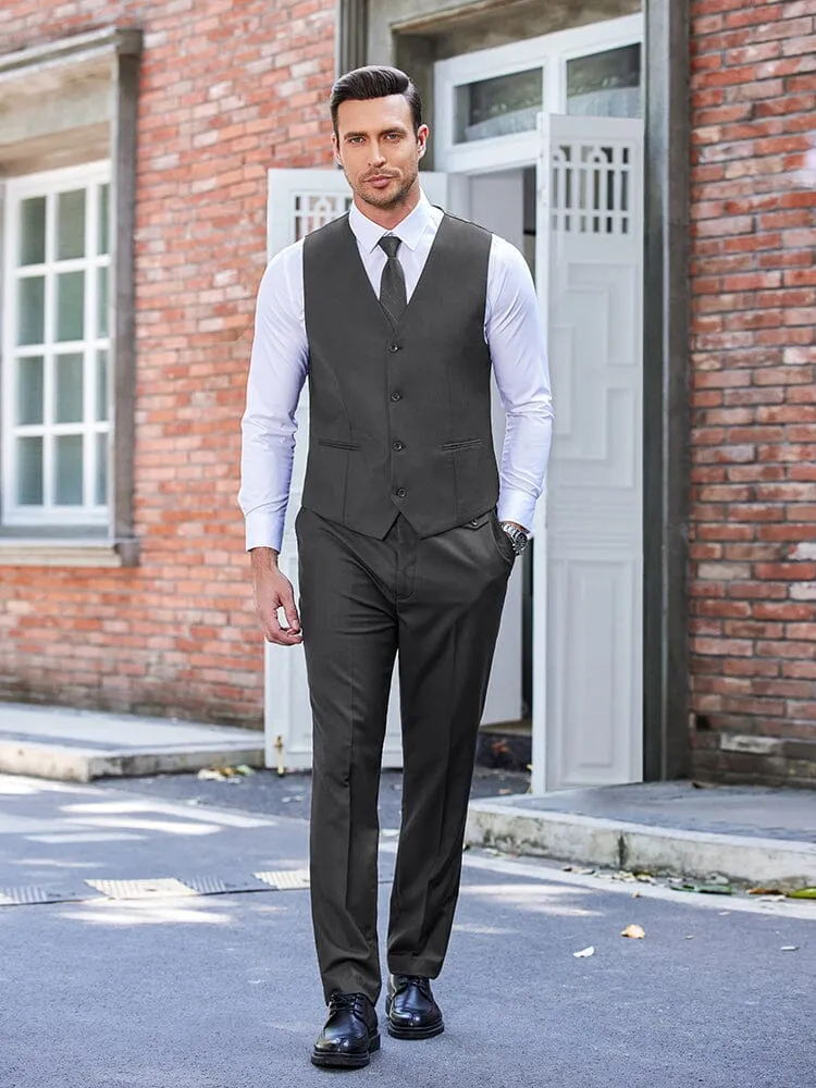 Wedding Formal Prom 3 Piece Slim Fit Tuxedo Suit Set (US Only)