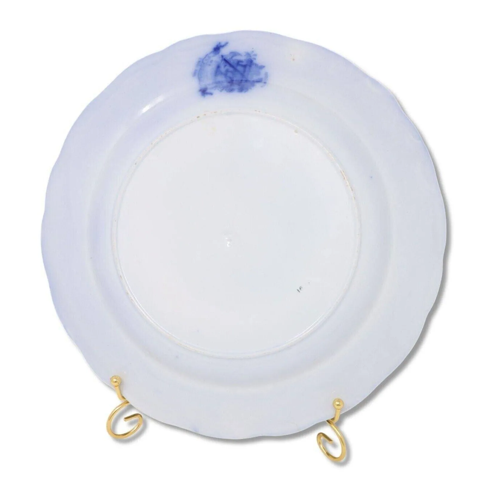 William Ridgway 1830's Flow Blue 12 1/4" Porcelain Platter Charger Plate Antique