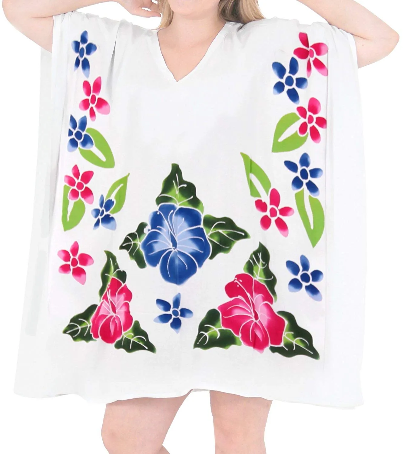 Women's Beachwear Evening Plus Size Blouse Loose Casual Cover ups Dresses White