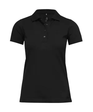 Womens Harvard classic  stretch deluxe polo | Black