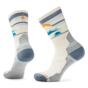 Women's Hike Light Cushion Mountain Print Crew Socks