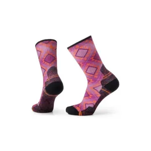 Womens Hike Light Cushion Southwest Tile Print Crew Socks