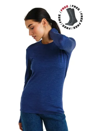 Women's Merino Long Sleeve 165 Windsor Blue