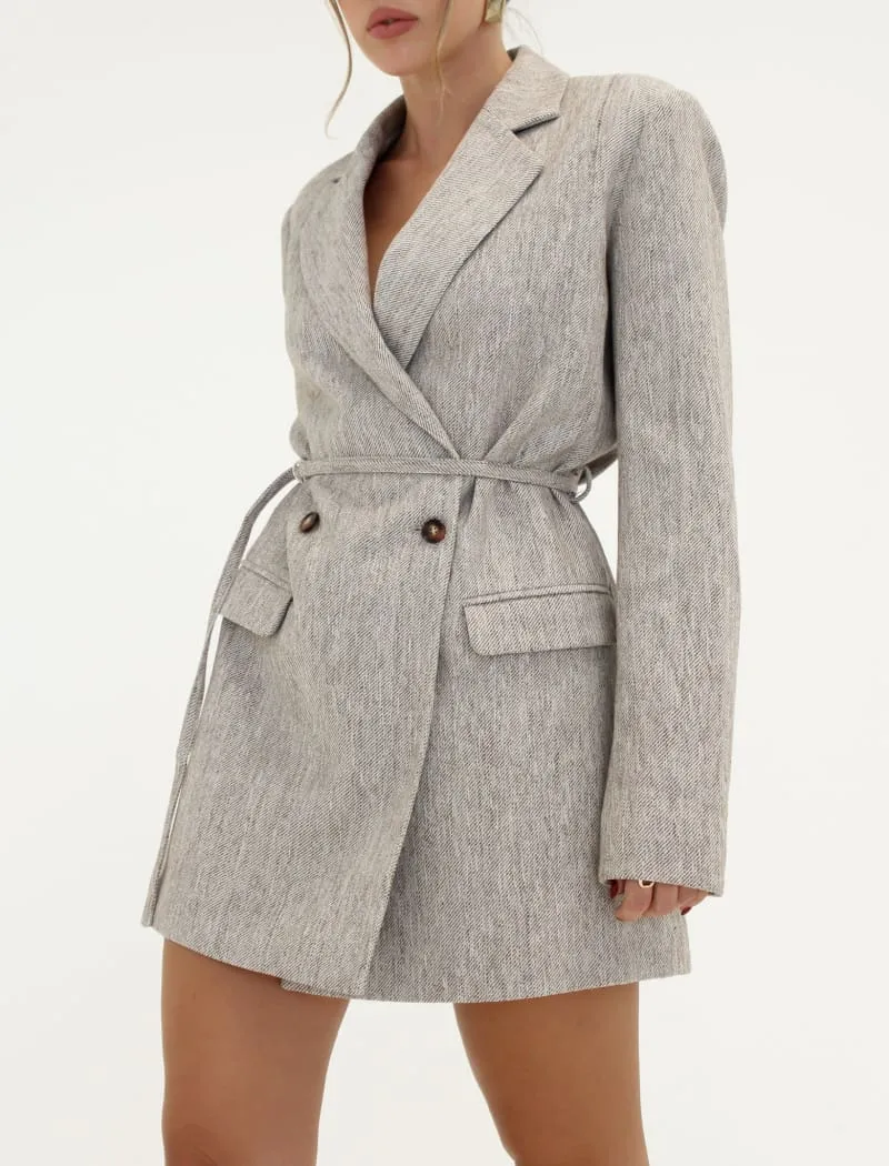 You're So Money Blazer | Oat Heathered Twill